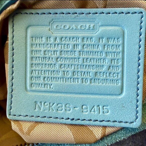 Coach Y2K Blue Suede Small Soho Hobo Shoulder Bag 9415